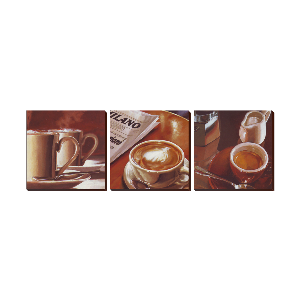 2 Piece Coffe Essoresso Wall Art Photo Block