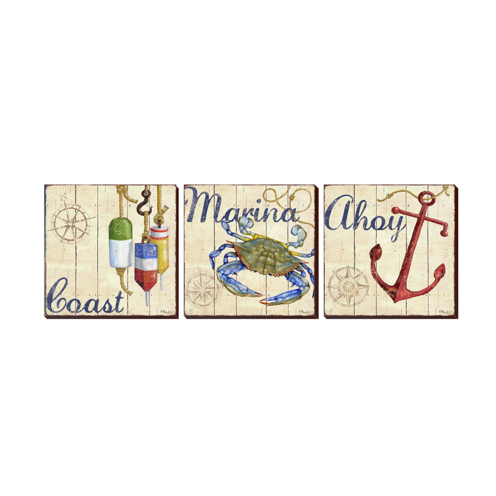 3 Piece Chalet Decor Wall Art Photo Block