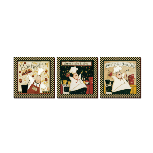 2 Piece Chef Wall Art Photo Block