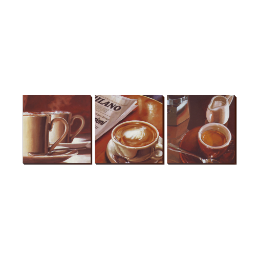 2 Piece Coffe Essoresso Wall Art Photo Block