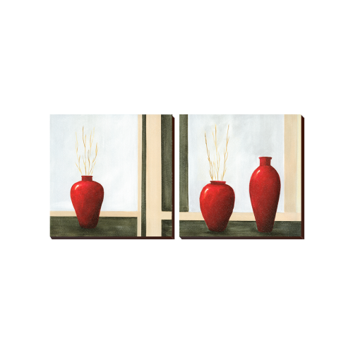 2 Piece Pottery Decor Wall Art Photo Block