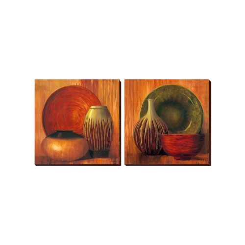 2 Piece Pottery Decor Wall Art Photo Block