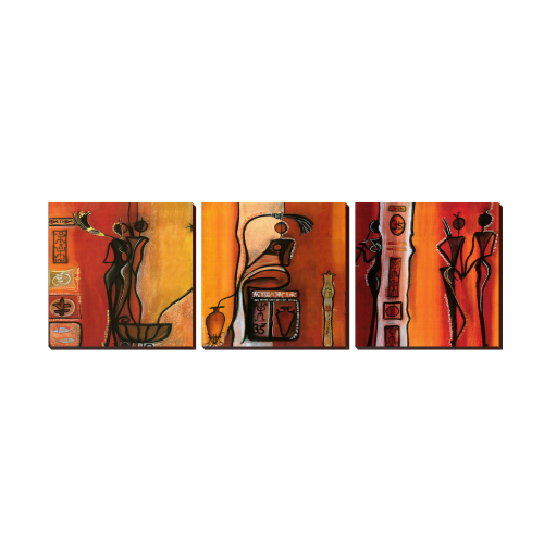 3 Piece Book African Wall Art Photo Block