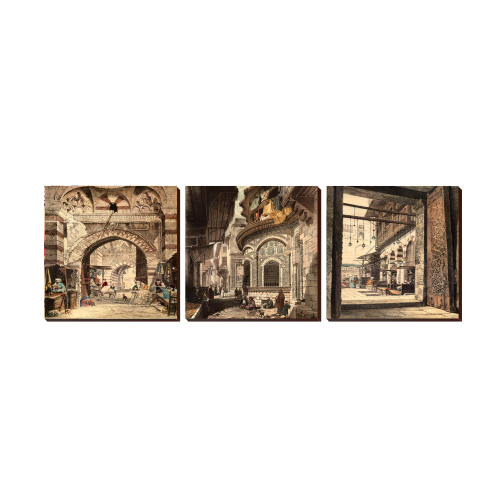 3 Piece Orientalist Decor Wall Art Photo Block