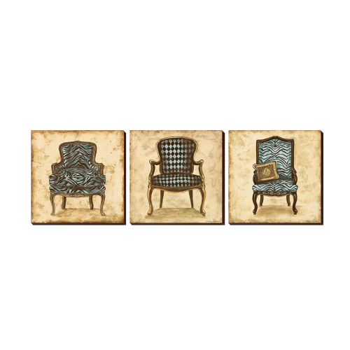 3 Piece Vintage, Retro Wall Art Photo Block
