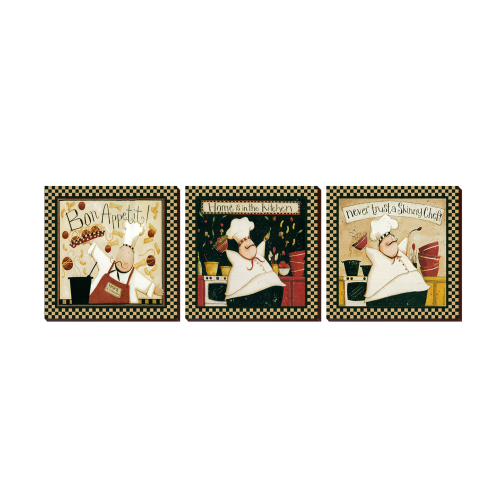 2 Piece Chef Wall Art Photo Block