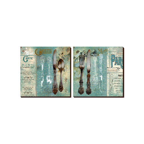 2 Piece Coffe Essoresso Wall Art Photo Block