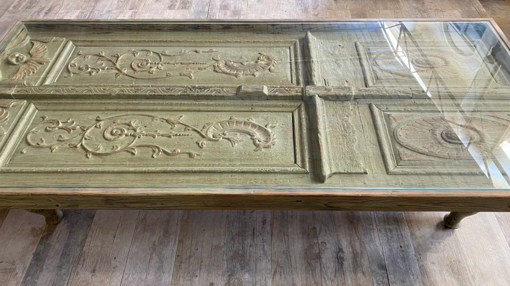 A Vintage French Door Coffee Table