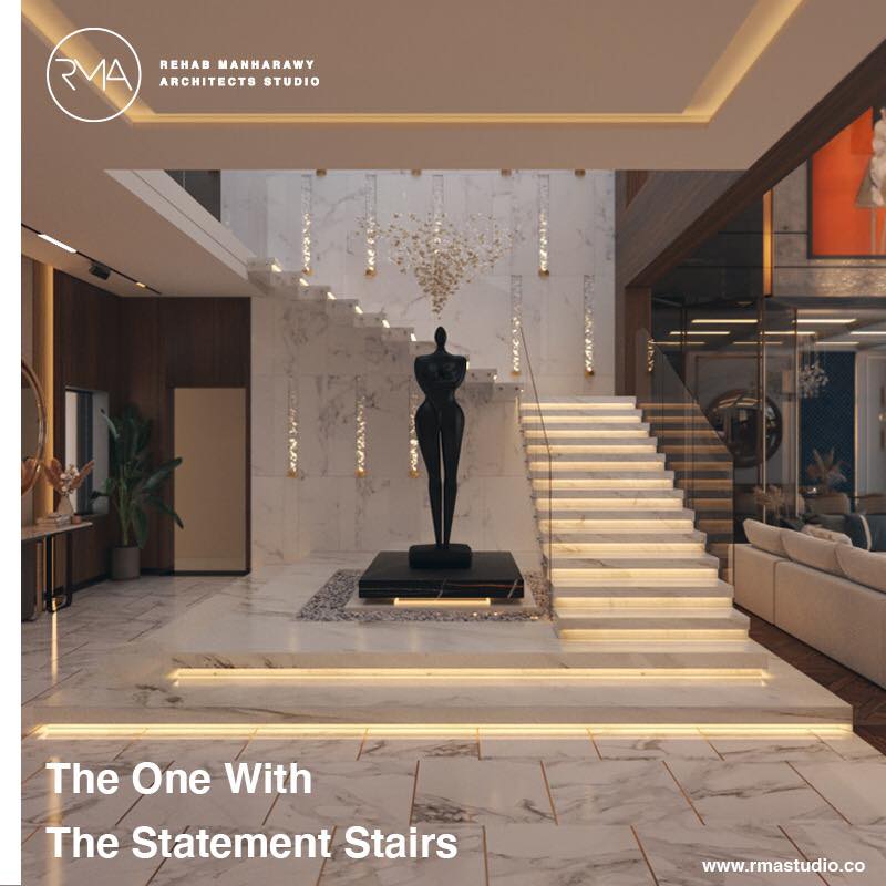 The one with the statement stairs