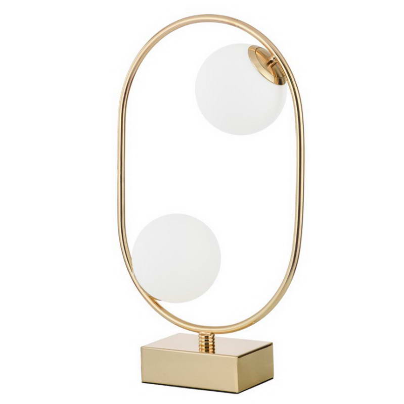 Golden Table Lamp with 2 lamps
