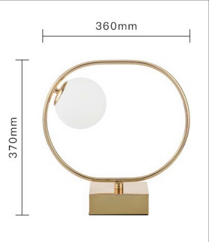 Golden Table Lamp with 1 lamp