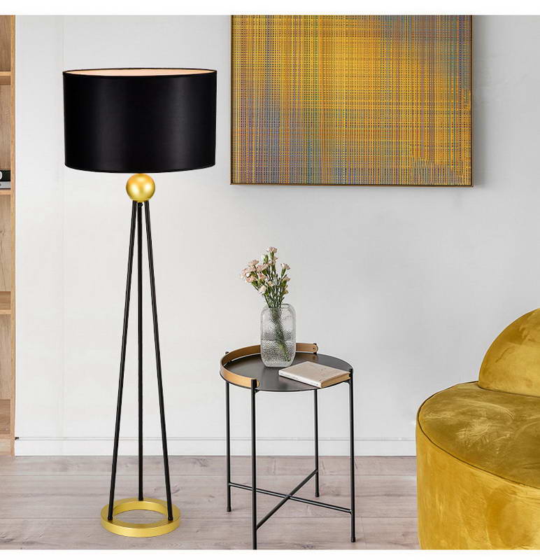 Decorative Floor Lamp Stand With Black Shade