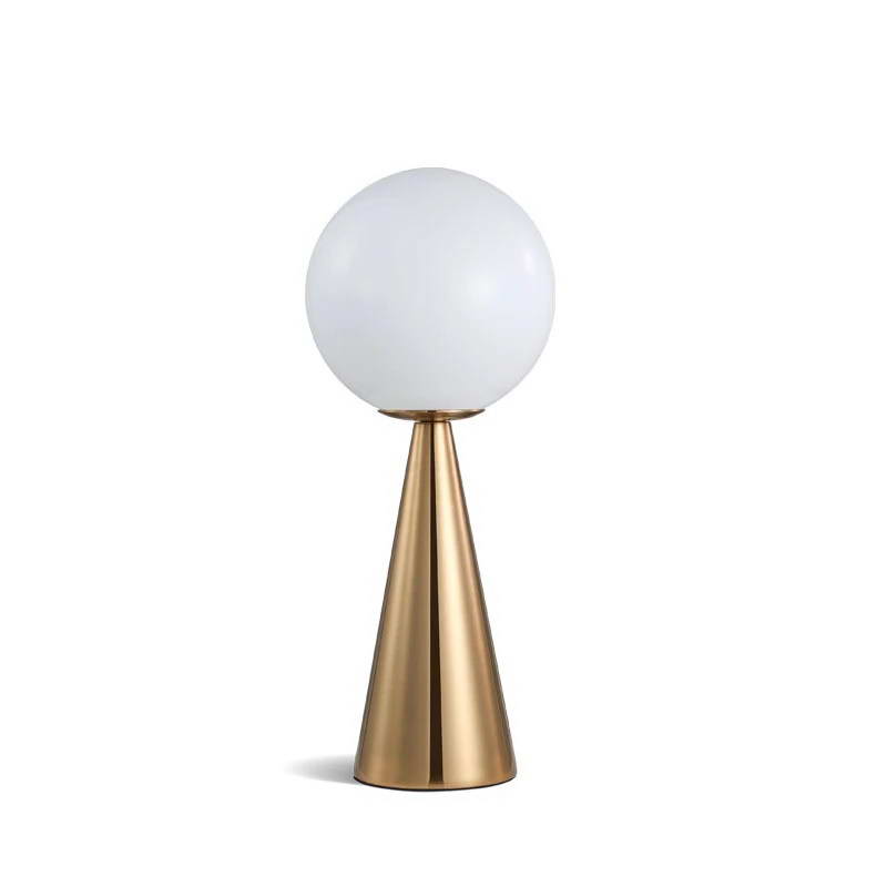 Table Lamp with White Glass