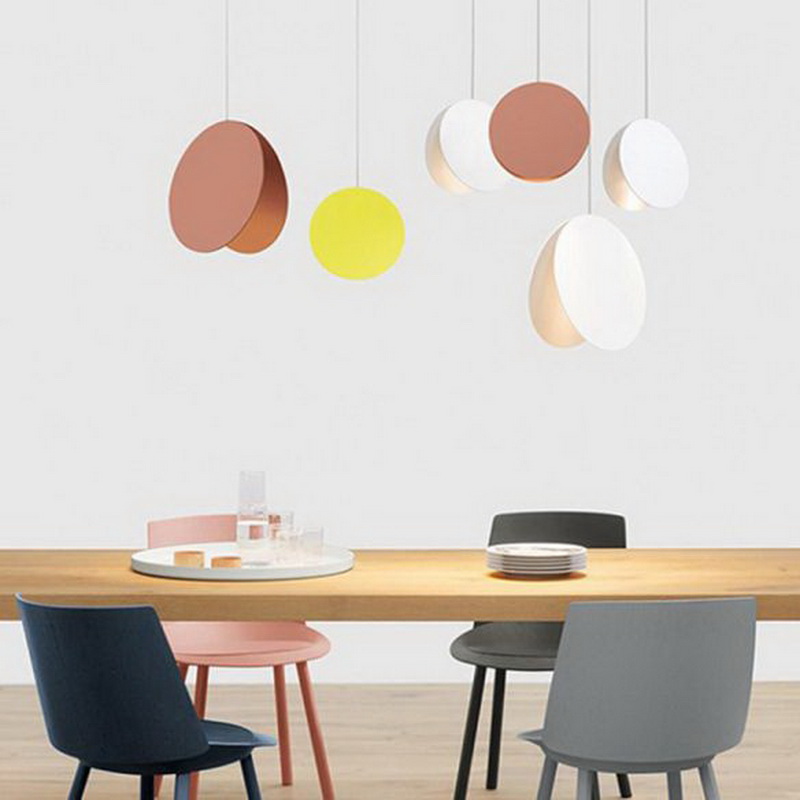 Circular LED pendant lamp 20CM-Yellow