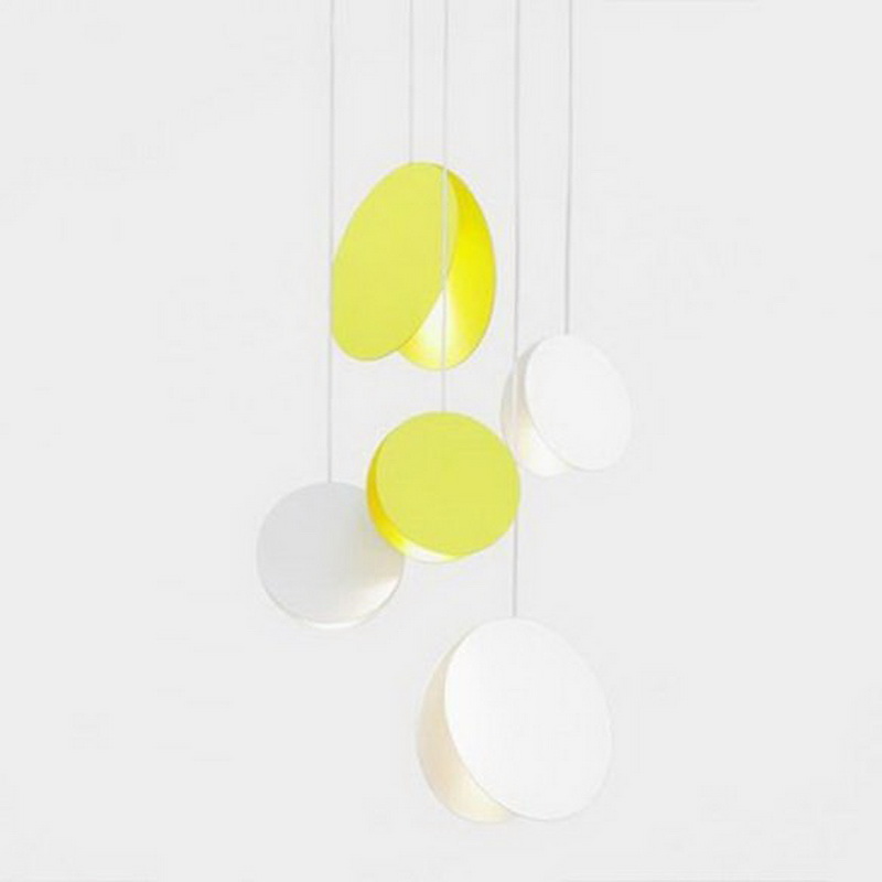 Circular LED pendant lamp 30CM-Yellow