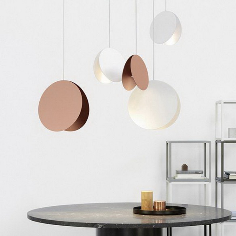 Circular LED pendant lamp 30CM- Pink