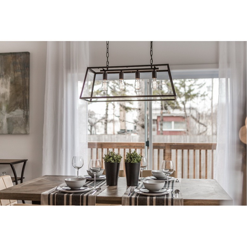 Modern pendant lamp-4Lamps- Black