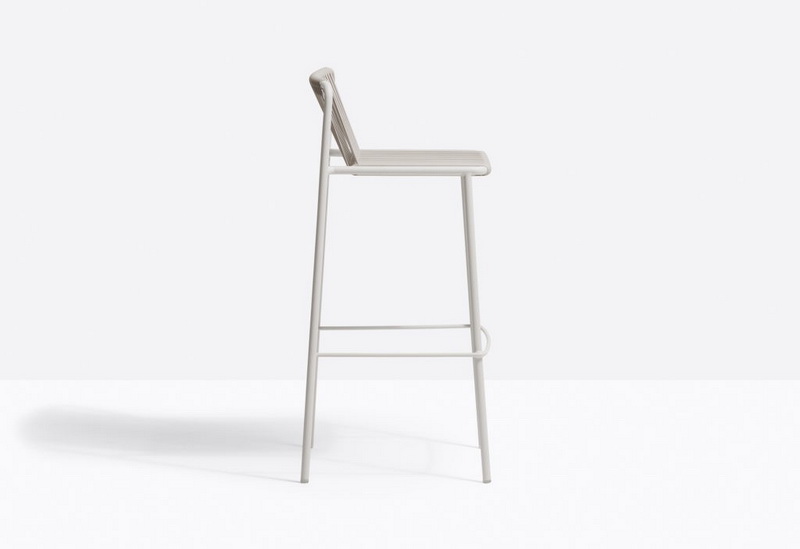 Tribeca Barstool woven extruded PVC with a nylon core-White