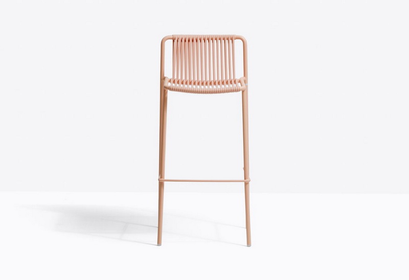 Tribeca Barstool woven extruded PVC with a nylon core-Pink