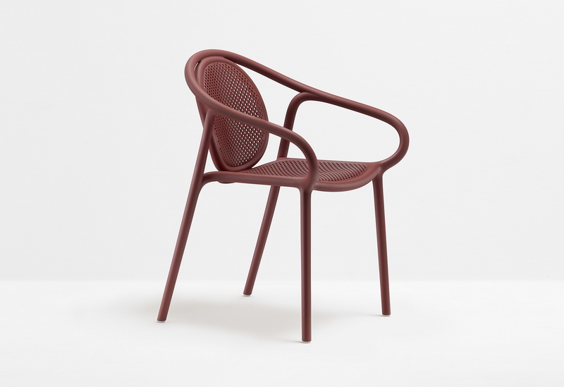 Remind, Plastic Armchair-Burgundy