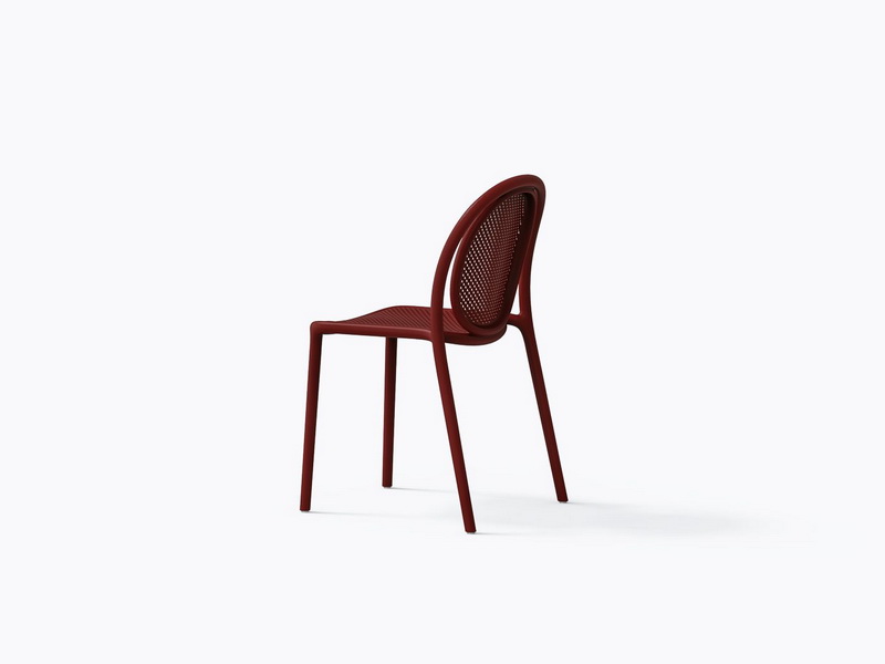 Remind, Plastic Outdoor chair-Burgundy