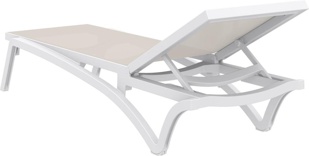 Pacific Sun lounger White x Taupe