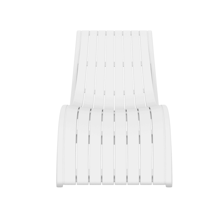 Slim Sunlounger White