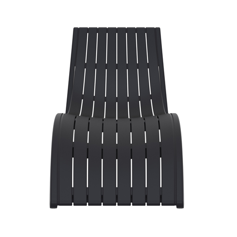 Slim Sunlounger Black
