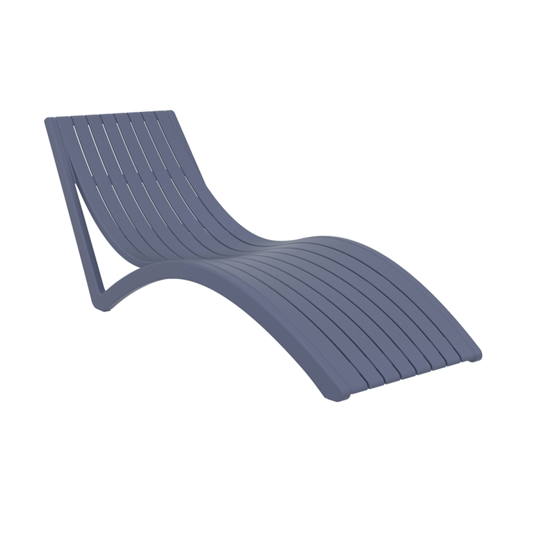 Slim Sunlounger Grey