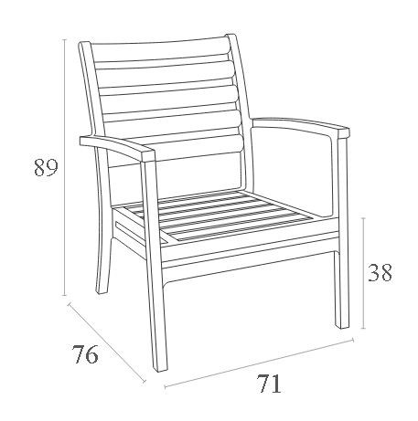 Artemis XL Lounge Armchair Beige
