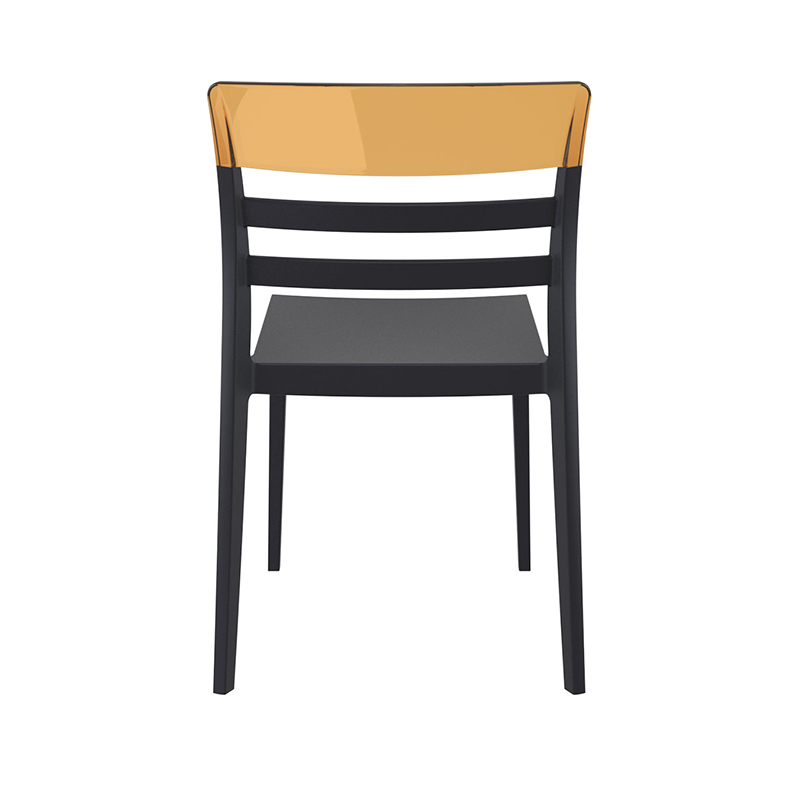Moon Chair Amber Transparent / Black