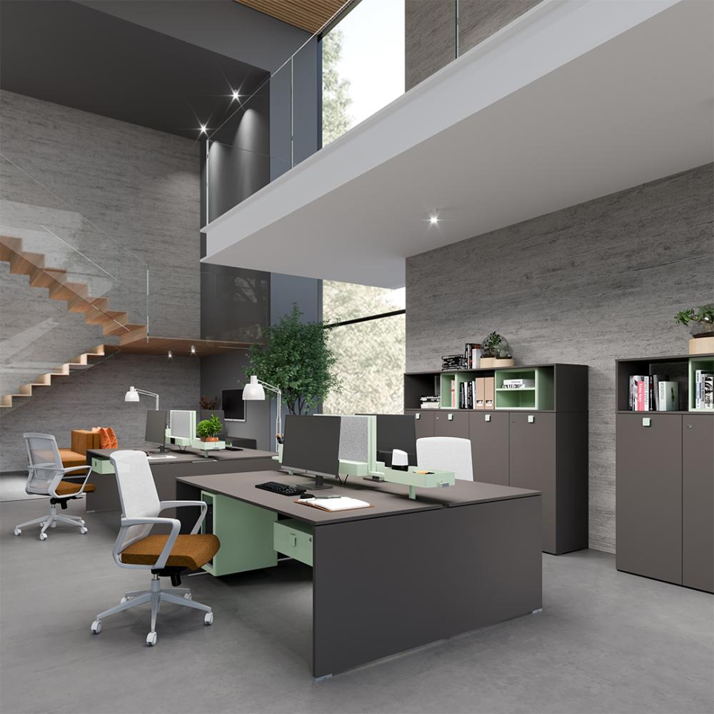 Flexa workstation on wood base