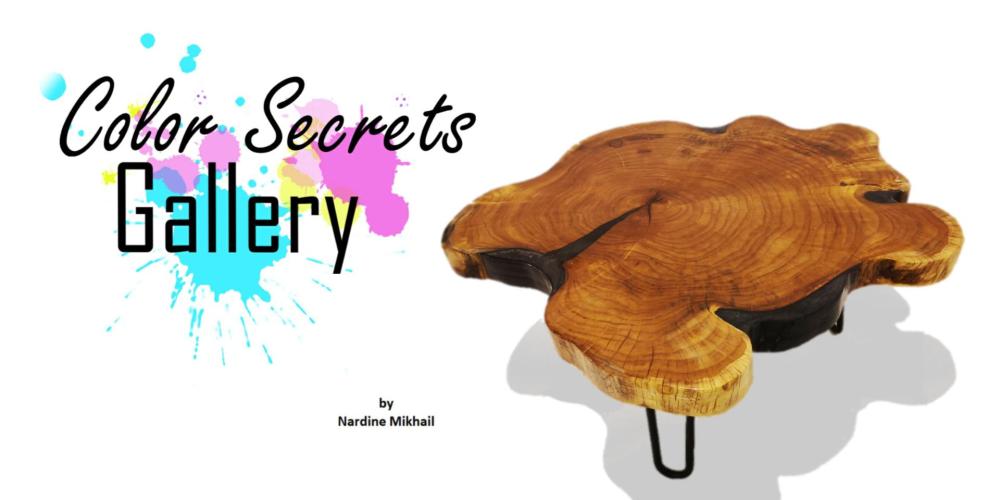 Flower - epoxy wooden table