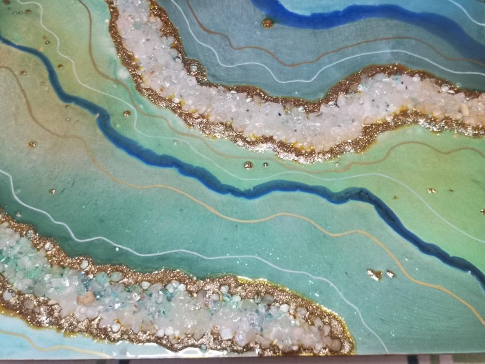 Epoxy Tableau with Stones