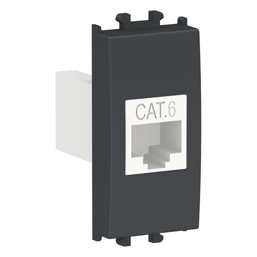 Easy Styl - 1 module Data Socket Cat 6 - Black