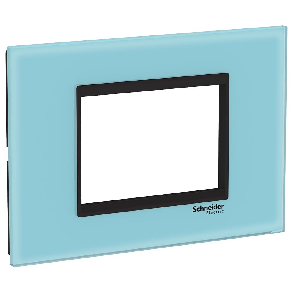 Easy Styl Cover Frame Glass 3 Modules Sky Blue/Black