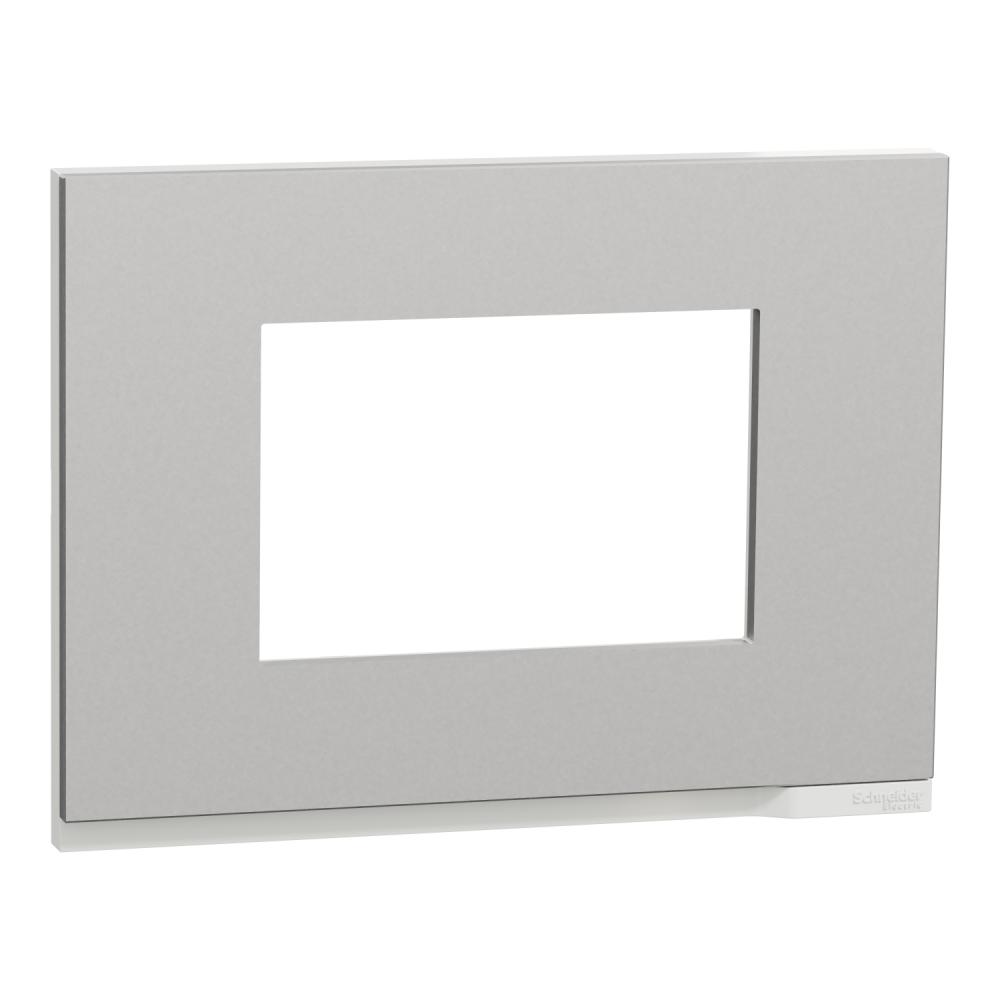 Cover frame, Unica Pure, 1 gang, aluminium