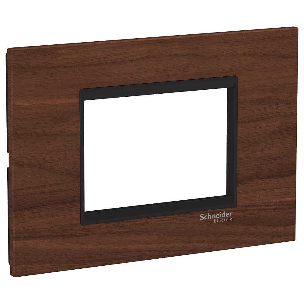 Easy Styl Cover Frame Wood 3 Modules Walnut/Black