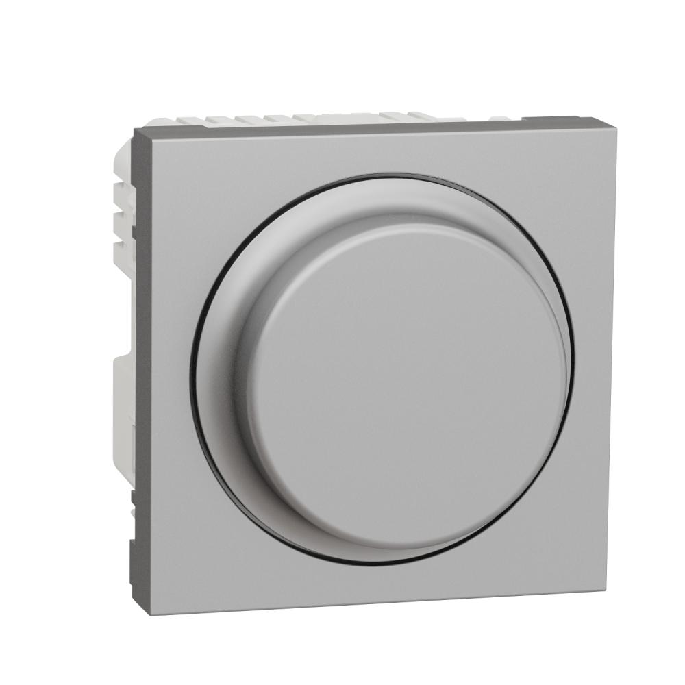 Dimmer, New Unica, rotary push type, aluminium