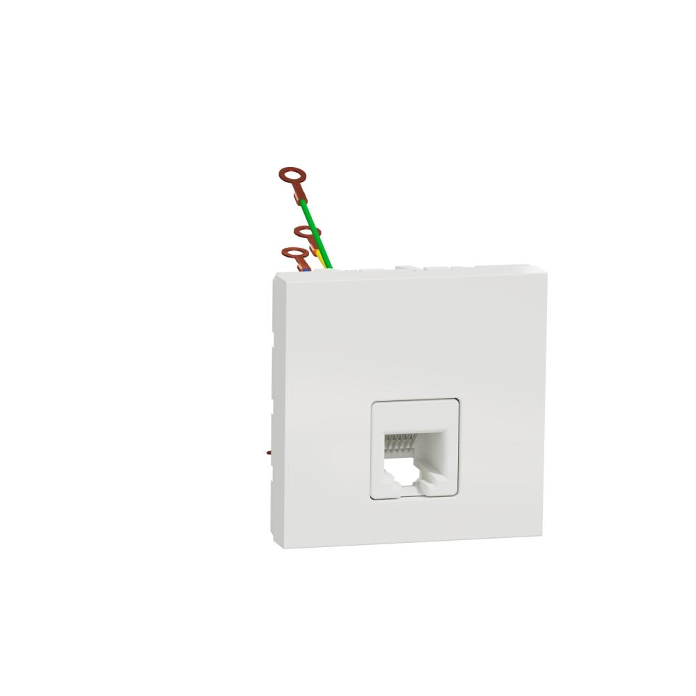 New Unica - telephone socket - 1 x RJ12 - 2 m - white