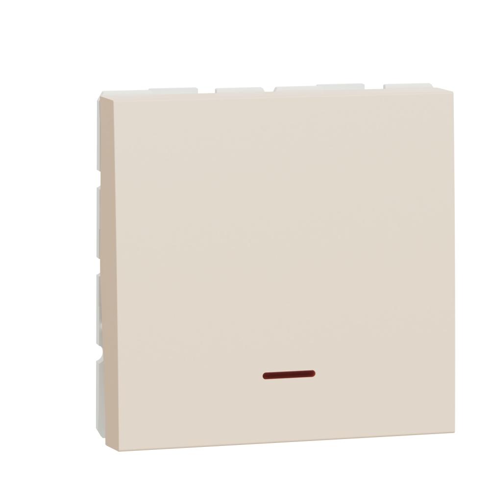 Switch, New Unica, mechanism, 1-pole 1-way, 32A, 2 modules, screw terminals, untreated, IP4X, beige