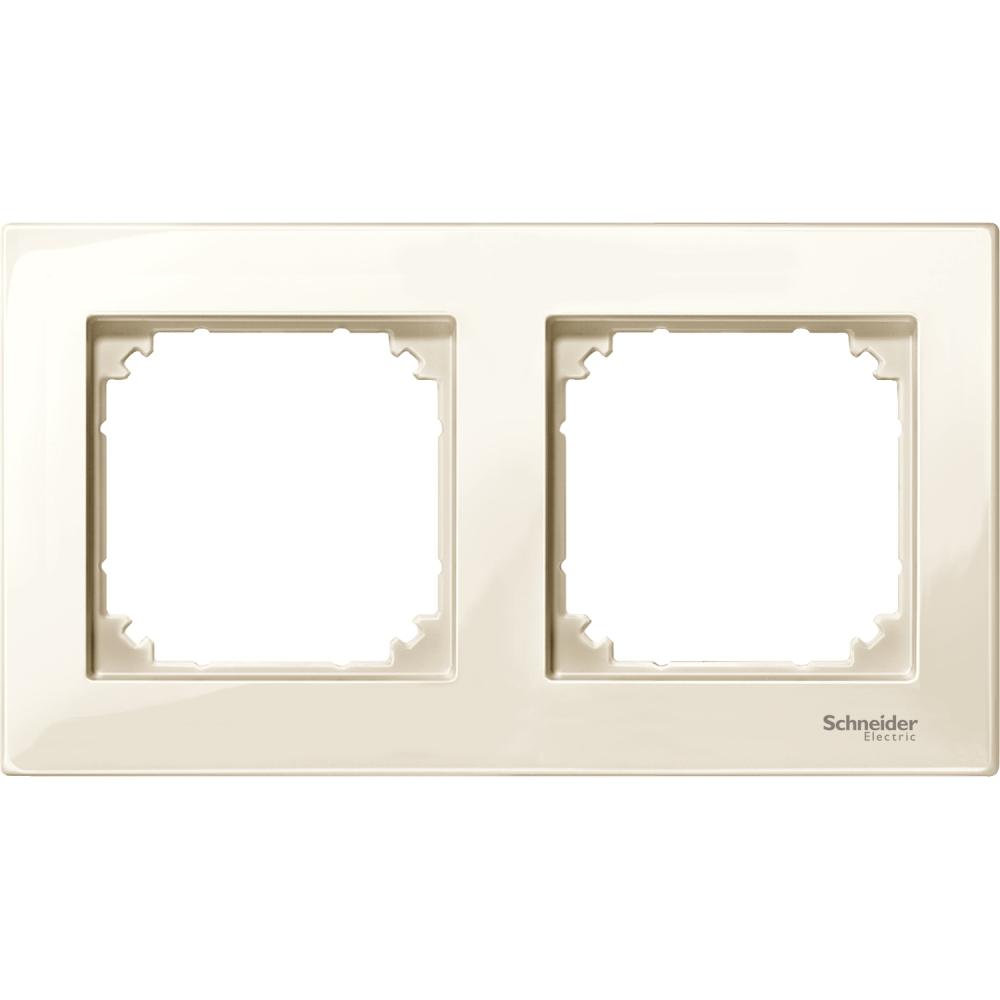 Cover frame, Merten M-Plan, 2 gangs, polar white