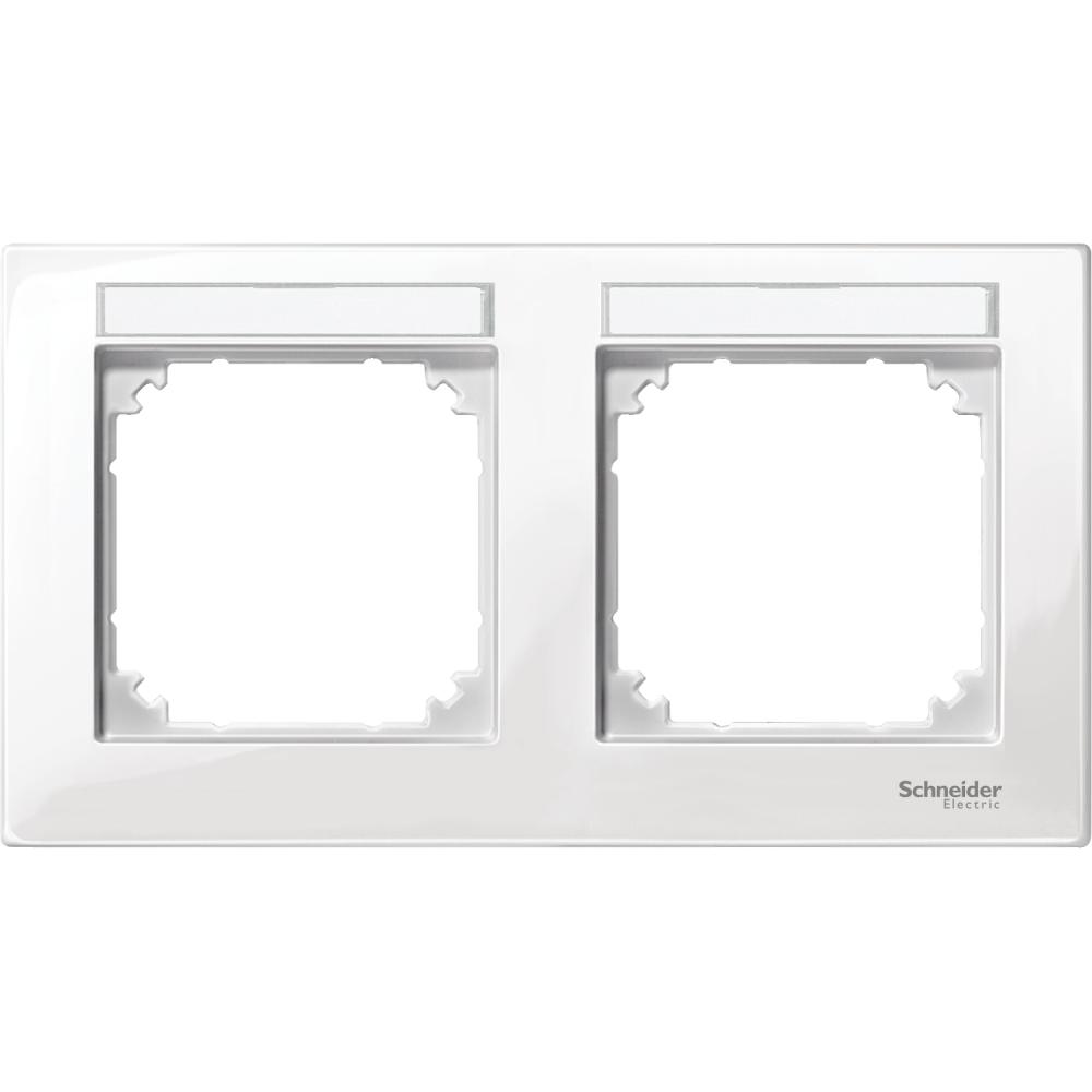 Cover frame, Merten M-Plan, 2 gangs, polar white