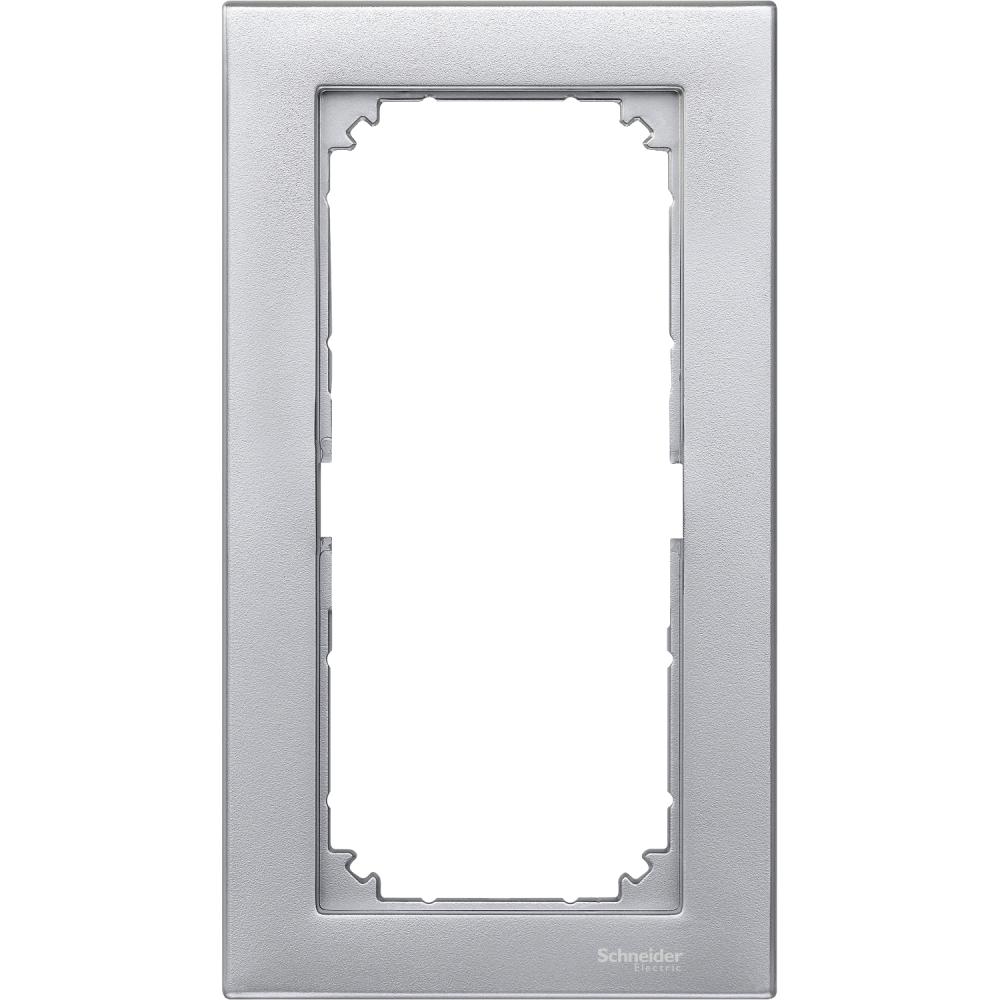 Cover frame, Merten M-Plan, 1 gang, aluminium