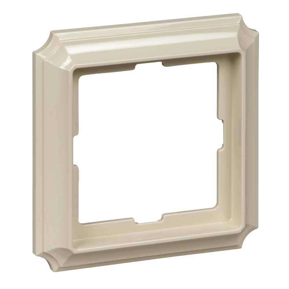 Antique frame, 1-gang, white