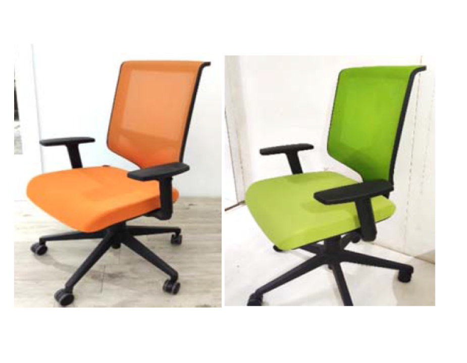Sharewe Medium back chair (Green and Orange)