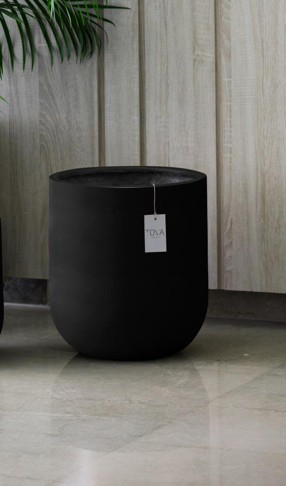 Fiber Glass black Pot 50Dx55Hcm