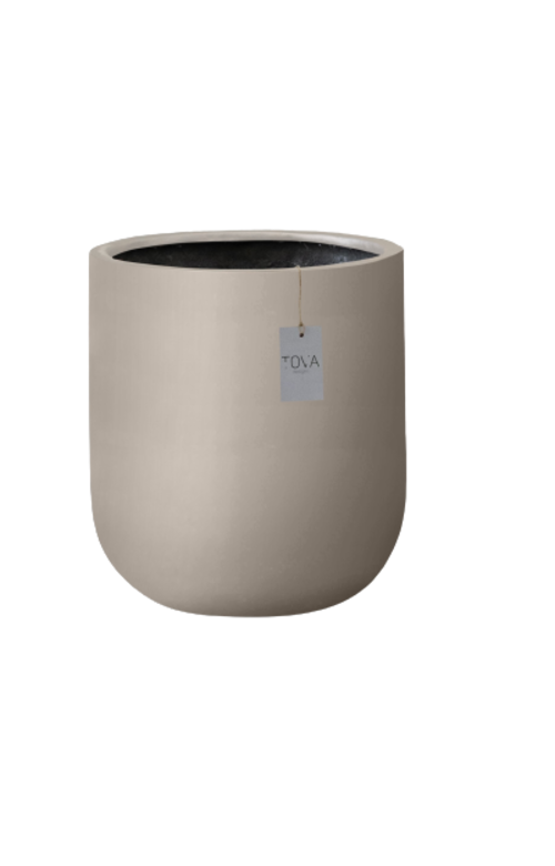 Fiber glass Beige pot 50Dx55Hcm