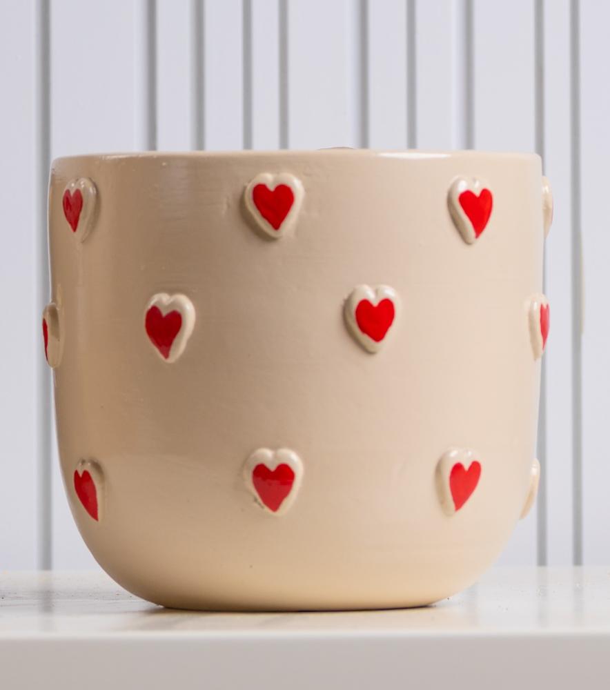 Heart Red TOVA Pot