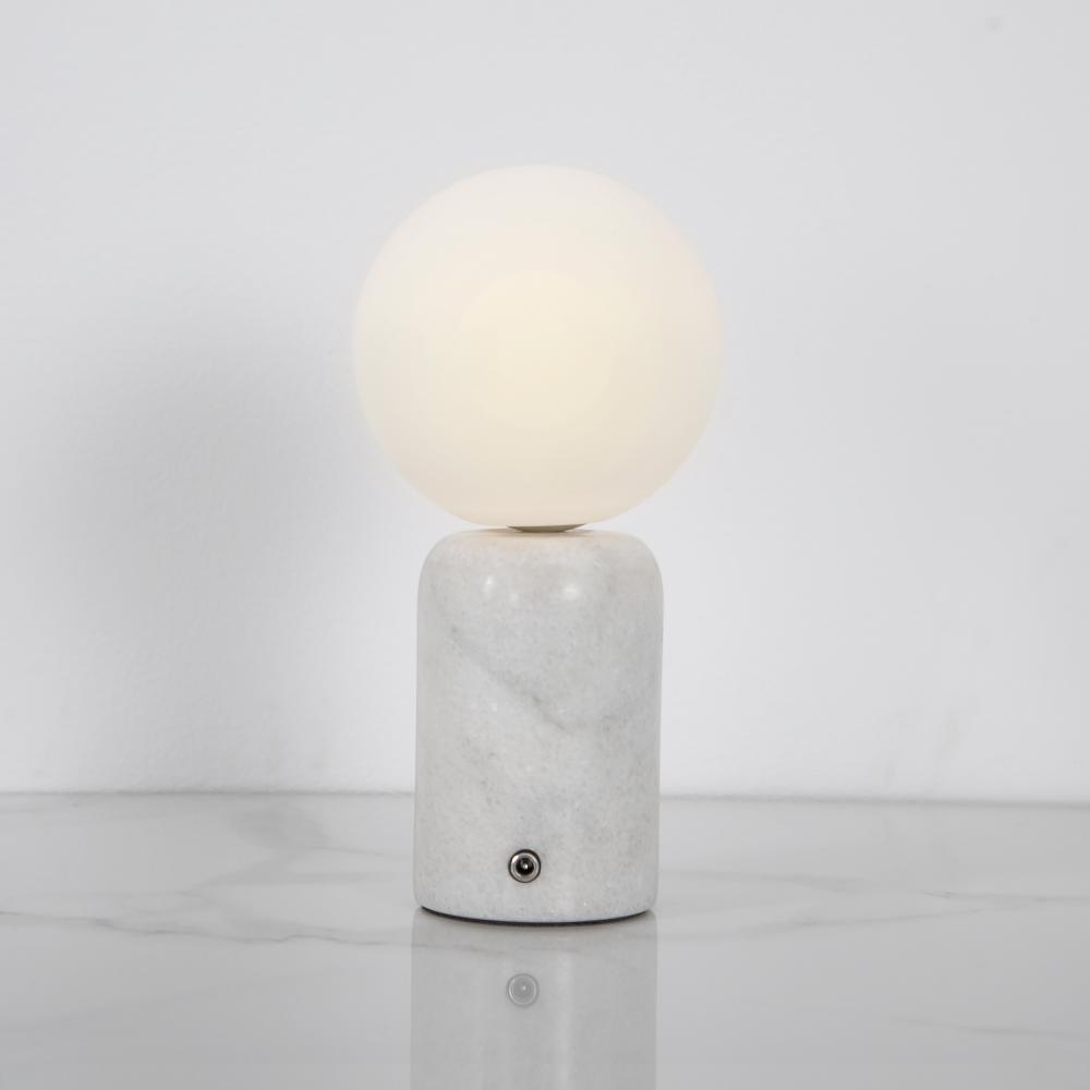 The Nuuk Table Lamp - Turkish Carrara  | Cordless